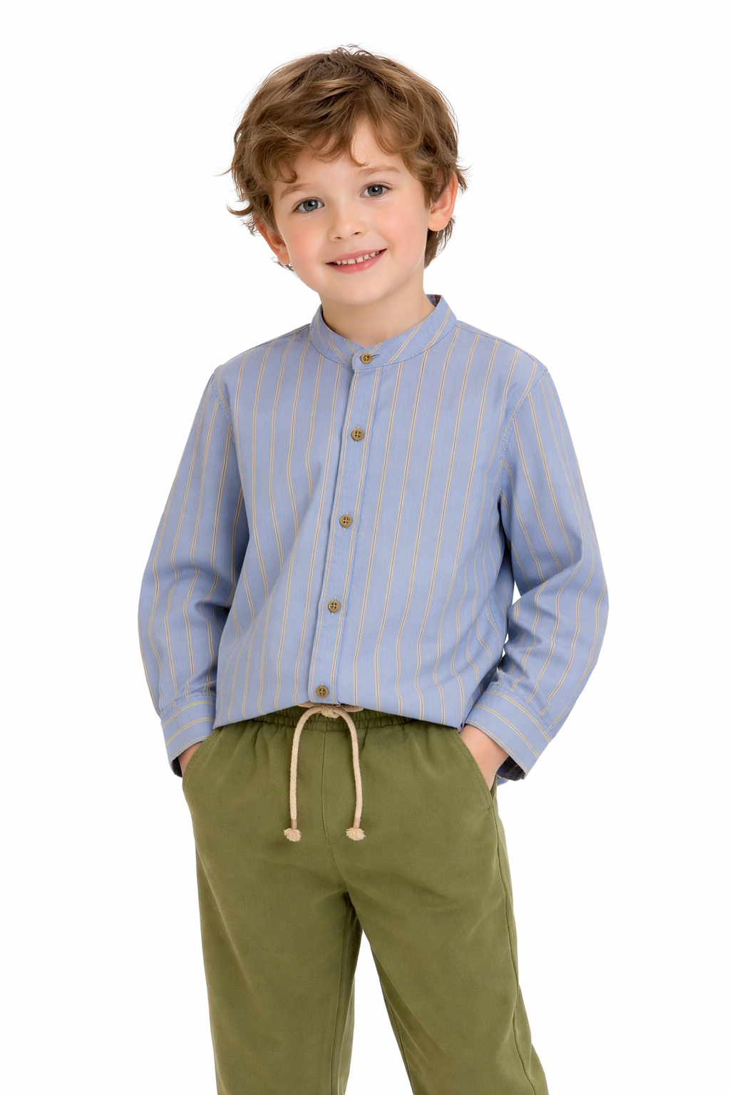 Conjunto menino calça e camisa "Lauren" - Marta y Paula