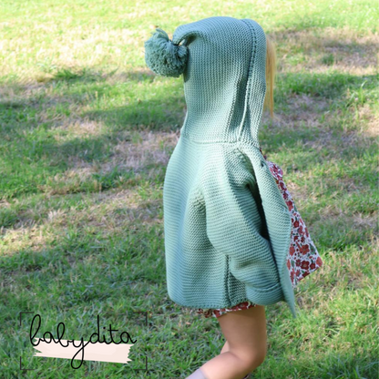 Casaco de malha com pompom - Yoedu