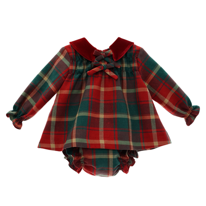 Conjunto vestido e tapa fraldas "Tartán" - Yoedu