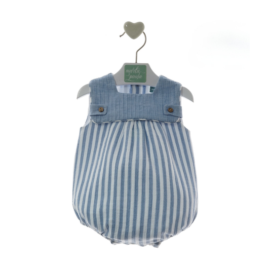Fofo  "Nagare" bebé às riscas azuis com alças e botões - Marta Y Paula