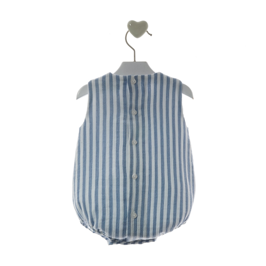 Fofo  "Nagare" bebé às riscas azuis com alças e botões - Marta Y Paula