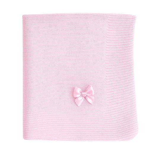 Manta de Malha Azul com Laço - Babydita